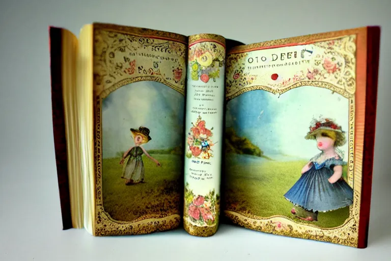 Image similar to layers depth of field. antique victorian popup book childrens story book