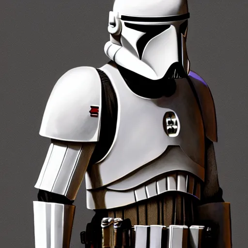 Image similar to an imperial stormtrooper walking, full body photography, extremely long shot, long shot, full-length, head-to-toe, concept art by Doug Chiang cinematic, realistic painting, high definition, concept art, the Mandalorian concept art style