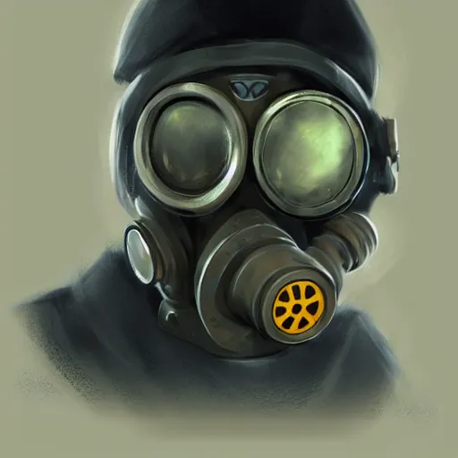 Prompt: concept art of gas mask by jama jurabaev, brush hard, artstation, cgsociety, for aaa game, high quality, brush stroke