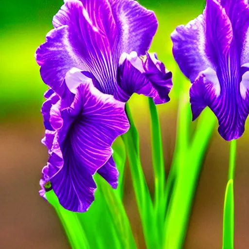 Image similar to Unique iris, luminous iris, smart, close-up, romantic, fairyland, exquisite, flowers open at night, fireflies, dreamlike picture, starlight, delicate and charming rose, bright picture tone, purple main color