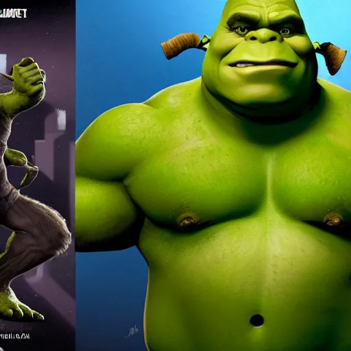 Prompt: shrek as a Hulk from Marvel Comics, hyperdetailed, artstation, cgsociety, 8k,