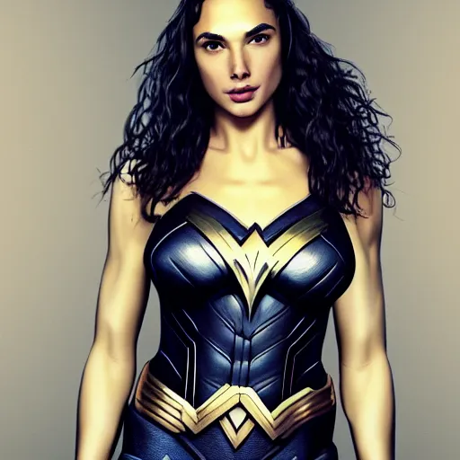 Image similar to mixed race Gal Gadot, realistic, photo studio, HDR, 8k, trending on artstation