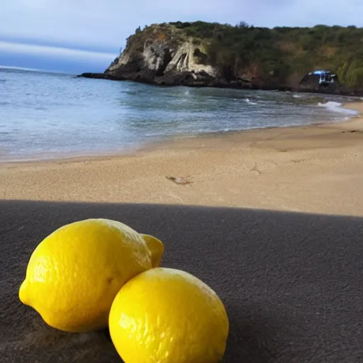 Image similar to lemon relaxing on the beach