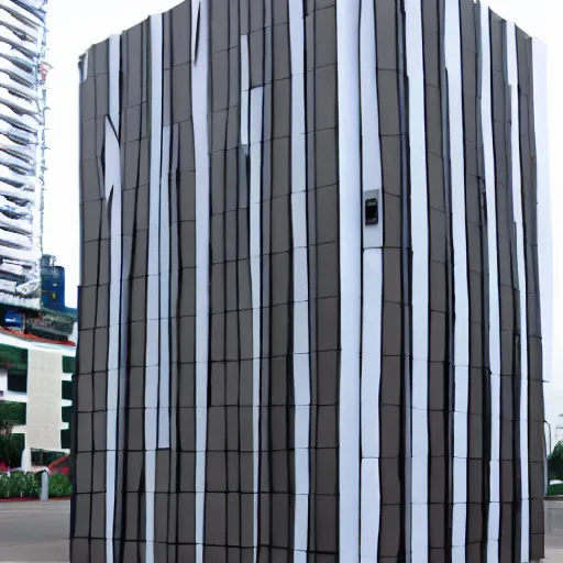 Image similar to a building made from domino