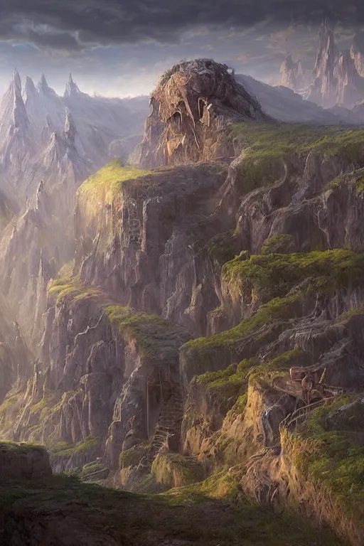 prompthunt: hill overlooking a viking city, fantasy, forested, large trees,  top down perspective, trending on art-station, high definition, dungeons  and dragons, award-winning art