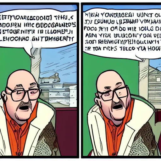 Image similar to uncle junior soprano preaching about armageddon cartoon series