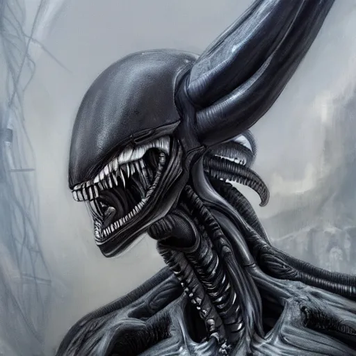 Image similar to a sketch of a xenomorph, artstation hall of fame gallery, editors choice, #1 digital painting of all time, most beautiful image ever created, emotionally evocative, greatest art ever made, lifetime achievement magnum opus masterpiece, the most amazing breathtaking image with the deepest message ever painted, a thing of beauty beyond imagination or words, 4k, highly detailed, cinematic lighting