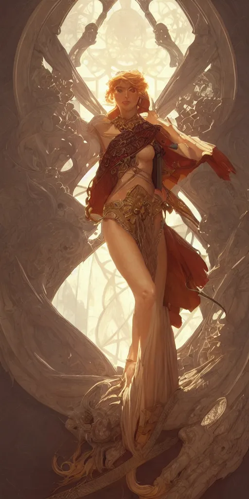 Prompt: Archimedes, extended art, midshot, D&D, fantasy, intricate, elegant, highly detailed, digital painting, artstation, concept art, matte, sharp focus, illustration, art by Artgerm and Greg Rutkowski and Alphonse Mucha