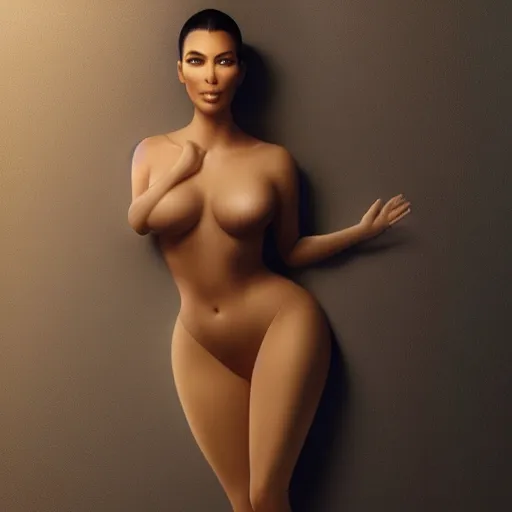 Prompt: hyperrealistic full body portrait, Kim kardashian wearing 6 inch high heels and 3 inch tube top. stunning 3d render inspired art by István Sándorfi and Greg Rutkowski, perfect facial symmetry, perfect eyes, realistic, highly detailed attributes and atmosphere, 8k octane extremely hyper-detailed render, post-processing, masterpiece