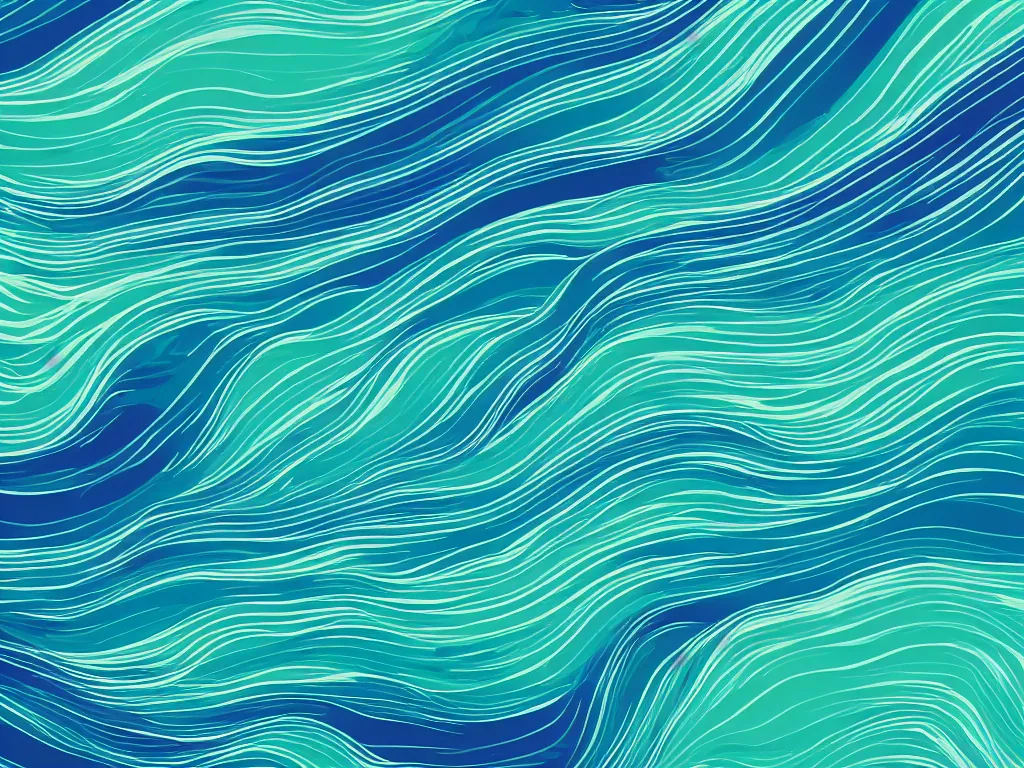 Prompt: !!!!!smooth waves, blue and green, graphic design background, dribble