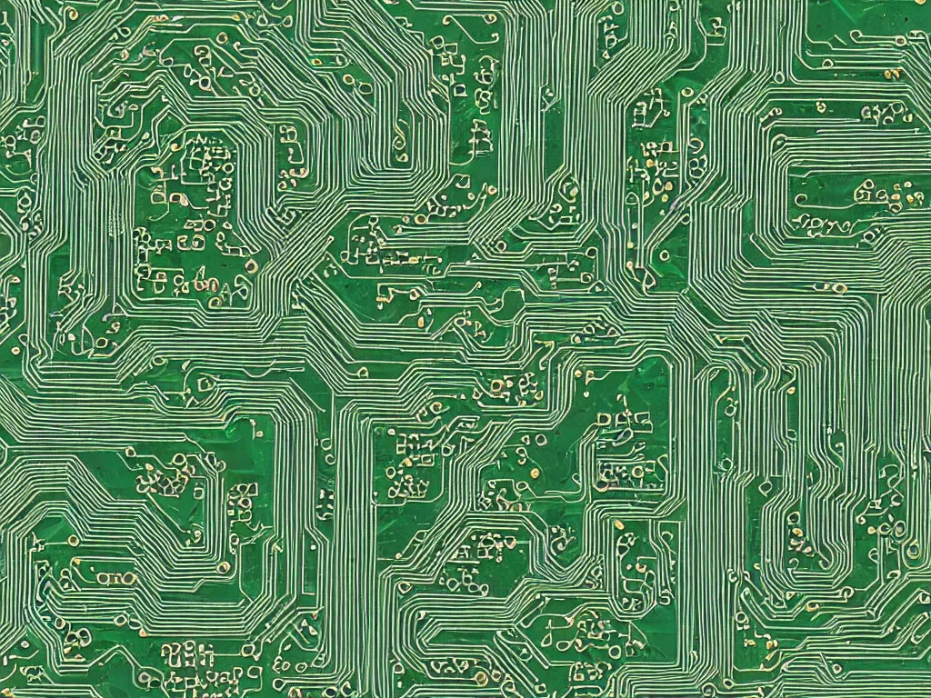 Image similar to modeled circuit board, clay material