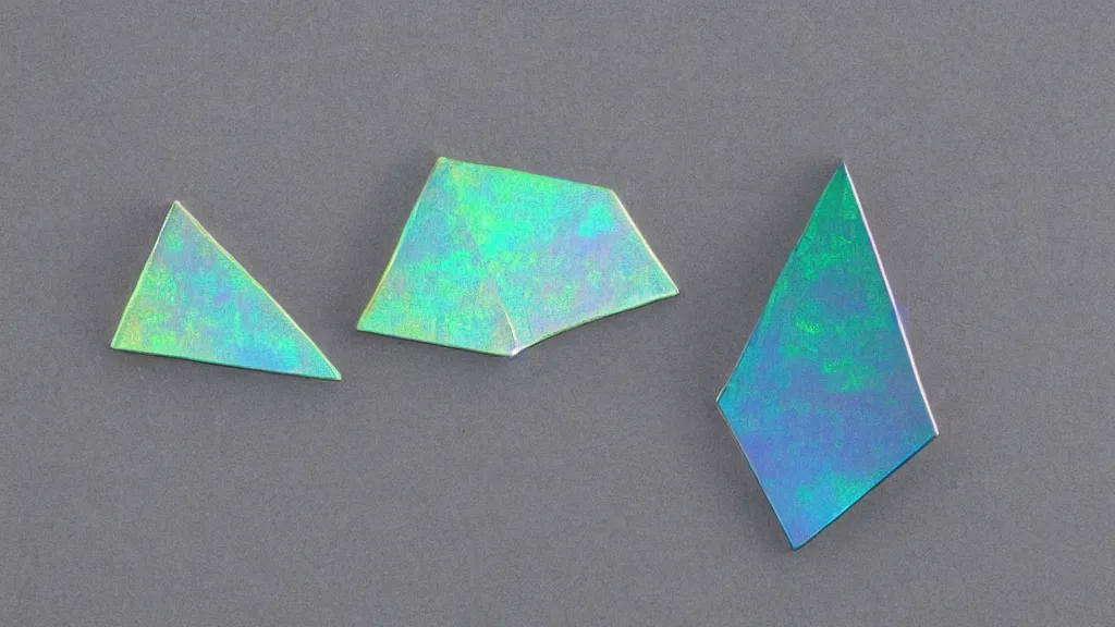 Prompt: iridescent emotional irregular polygon stake