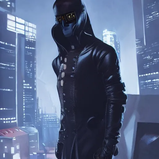 Image similar to spy with mask with a symbol for a society secret, dynamic pose, cyberpunk, sect, luxury, concept art by jama jurabaev, extremely detailed, brush hard, artstation, jama jurabaev, sparths, andree wallin, edvige faini, balaskas