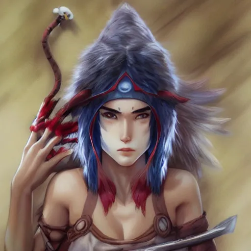 Image similar to princess mononoke by artgerm