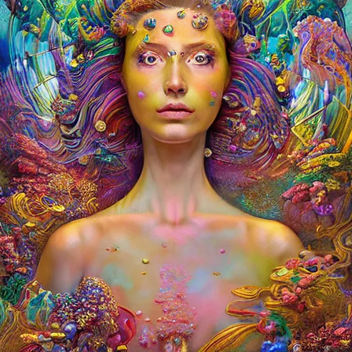 Prompt: hyper detailed 3d render like an Oil painting - Portrait of princess zelda encassed in magical diamond spell by Jacek Yerka, Mariusz Lewandowski, Houdini algorithmic generative render, Abstract brush strokes, Masterpiece, Edward Hopper and James Gilleard, Zdzislaw Beksinski, Mark Ryden, Wolfgang Lettl, hints of Yayoi Kasuma, octane render, 8k