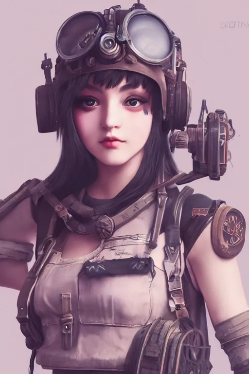 Prompt: dieselpunk girl kawaii, ultra realistic, concept art, intricate details, highly detailed, photorealistic, octane render, 8 k