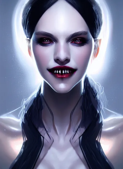 Prompt: symmetry!! concept art, full shot, sketch!! of a girl vampire smile, intricate, elegant, glowing lights, highly detailed, digital painting, artstation, glamour pose, smooth, sharp focus, illustration, art by artgerm and greg rutkowski, artey freytag