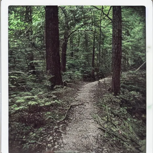 Image similar to polaroid photo of old hiking trail