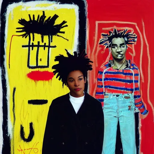 Image similar to monica gelled by basquiat