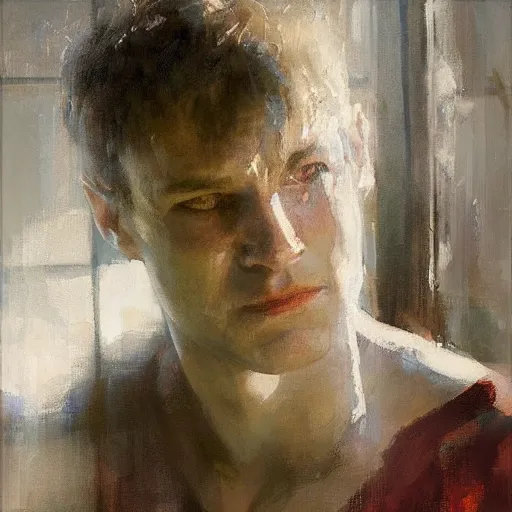 Prompt: portrait of an emotional spiderman, window light, by jeremy mann, anders zorn.