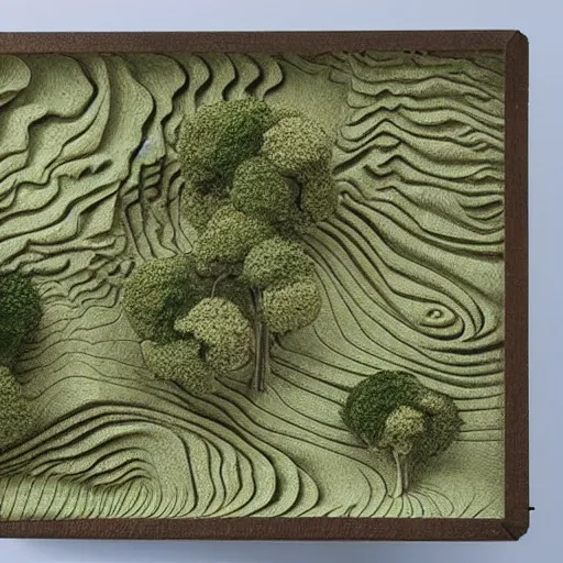 Image similar to topographic model of a nature scene, landscape