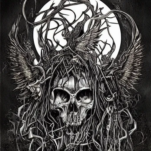 Image similar to just art for dark metal music, no words, no letters, only art by denning