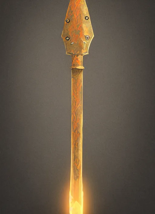 Image similar to A fantasy comic book style portrait painting of a fantasy axe on a white background, unreal 5, DAZ, hyperrealistic, octane render, RPG portrait, ambient light, dynamic lighting