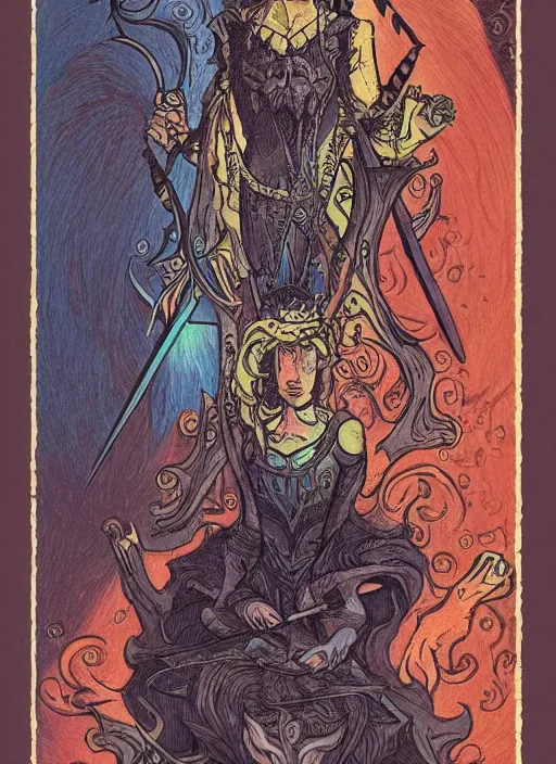 Prompt: detailed tarot card designed by morgan sorensen, artstation, instagram