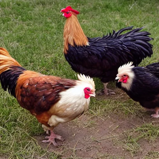 Image similar to cerberus as a chicken