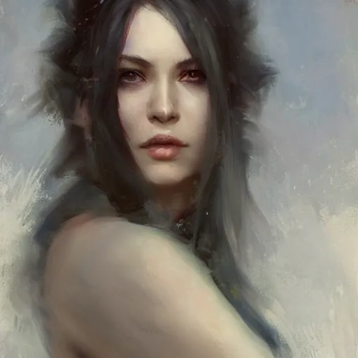 Prompt: Richard Schmid and Jeremy Lipking full length portrait painting, Terra Branford!!!!!!!!, Final Fantasy