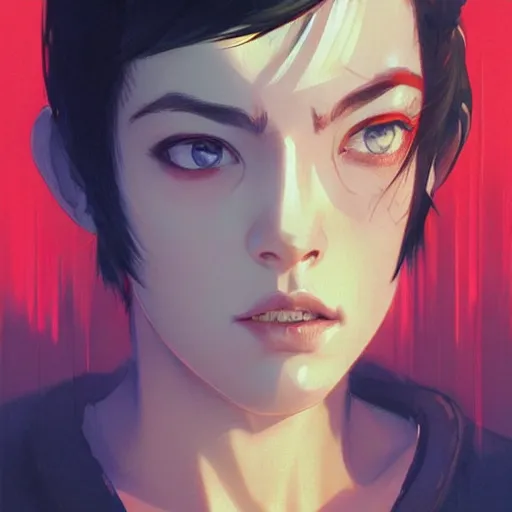 Image similar to pablo pascal portrait as manga character, realistic shaded perfect face, fine details. anime. realistic shaded lighting poster by ilya kuvshinov katsuhiro otomo ghost - in - the - shell, magali villeneuve, artgerm, jeremy lipkin and michael garmash and rob rey