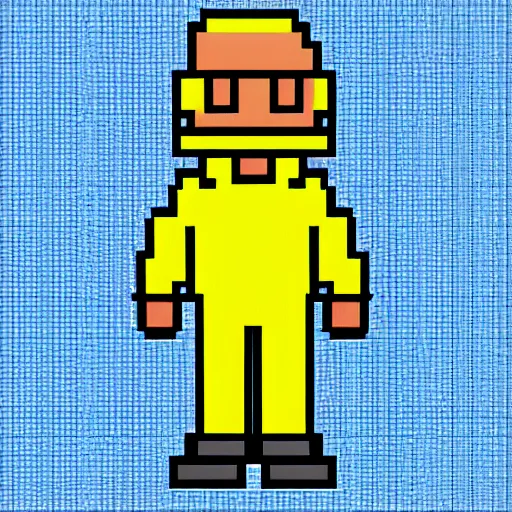 Image similar to walter white as a nintendo gameboy character, sprite