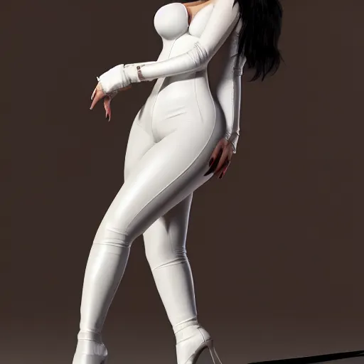 Prompt: a curvy feminine young hot pale goth cutie wearing an elegant elaborate tight white latex-nylon-leather outfit, cgsociety, photorealistic, sublime-hyperadvanced-comforting-subterranean ambience, 16k, smooth, sharp focus, trending on ArtStation, volumetric lighting, thick hips-breasts and thin waist, fully clothed