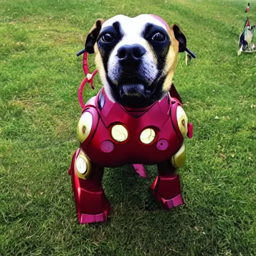 Prompt: ironman as a dog