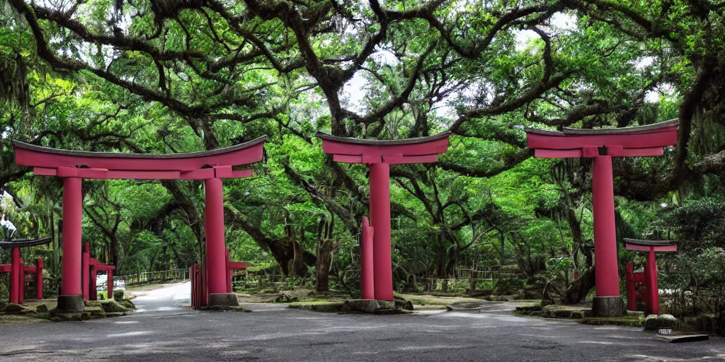 Prompt: “Shinto gate ((savannah))”