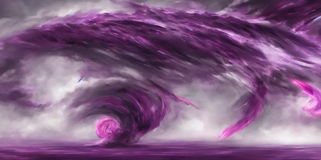 Image similar to purple and scarlet tornado, storm, rays, artstation