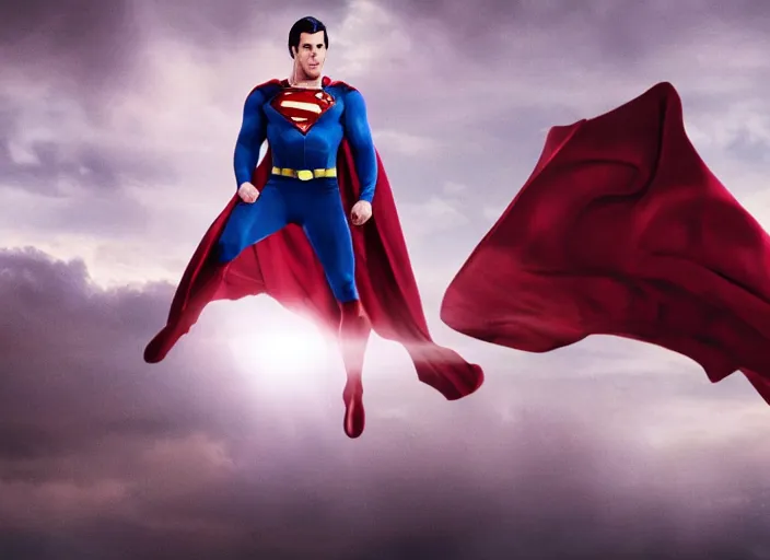 Prompt: film still of superman as a!!! skinny very skinny skinny slim weak man!!! in the new superman movie