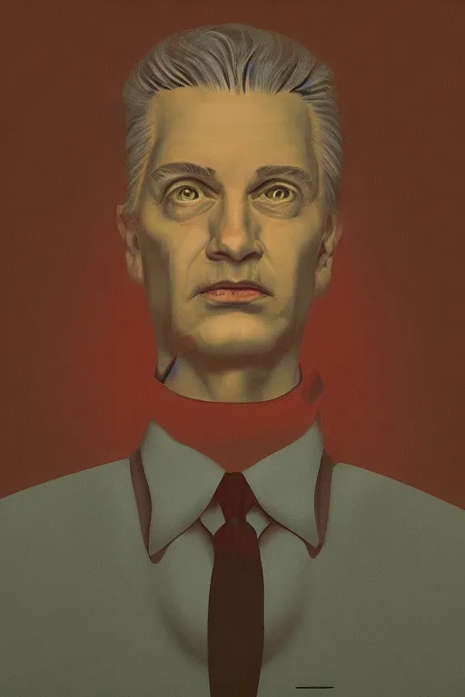 Prompt: Twin Peaks artwork by Patryk Hardziej