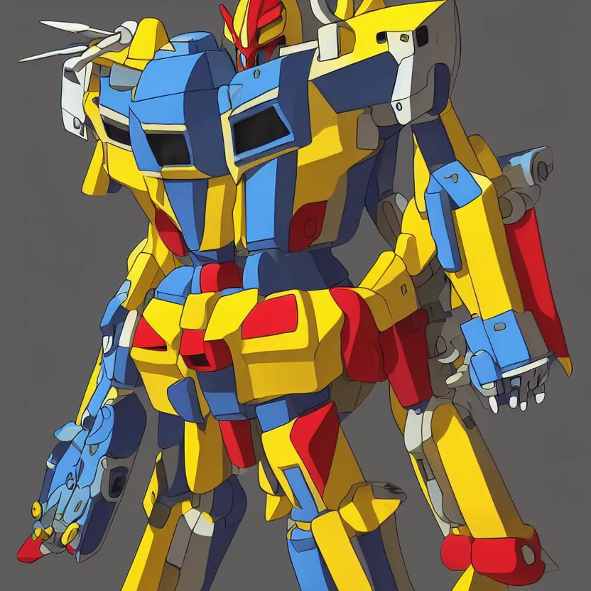 Image similar to mecha gundam spongebob. 3 d art. trending on artstation.