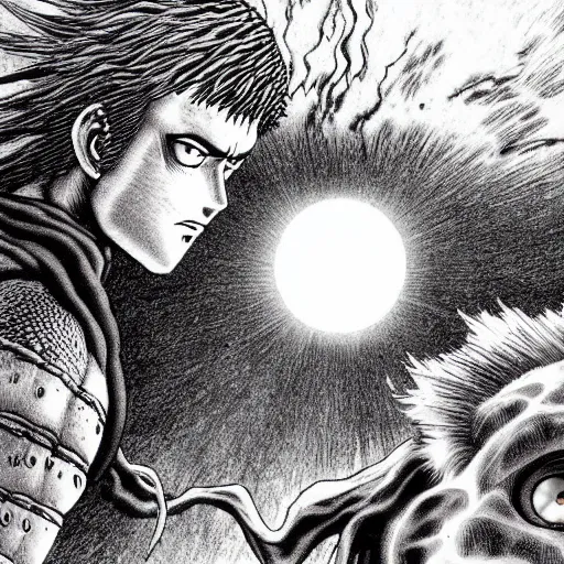 Image similar to berserk eclipse scene by kentaro miura, extremely detailed, manga