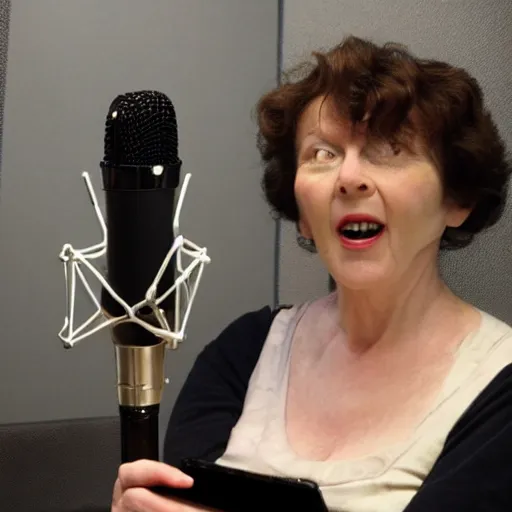 Image similar to vivienne soan in a voice recording studio