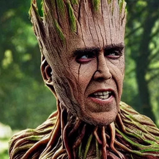 Prompt: nicolas cage is groot