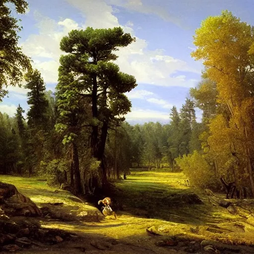 Image similar to by ivan shishkin and asher brown durand