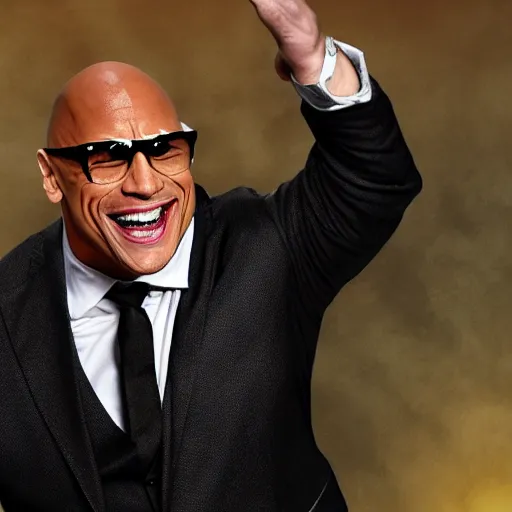 Image similar to Dwayne Johnson as Danny DeVito