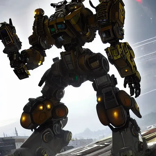 custom vanguard class titan from titanfall, epic shot, | Stable ...