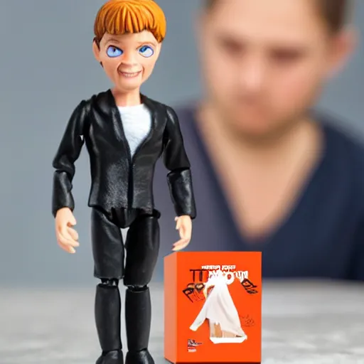 Image similar to take that band action figure, figurine, product photo, realistic