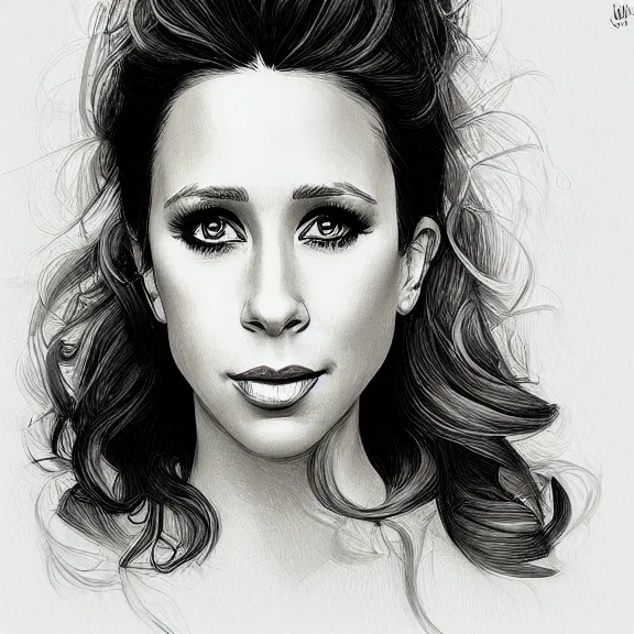 Image similar to a highly detailed portrait of jennifer love hewitt in the style of peter mohrbacher and in the style of charles dana gibson.