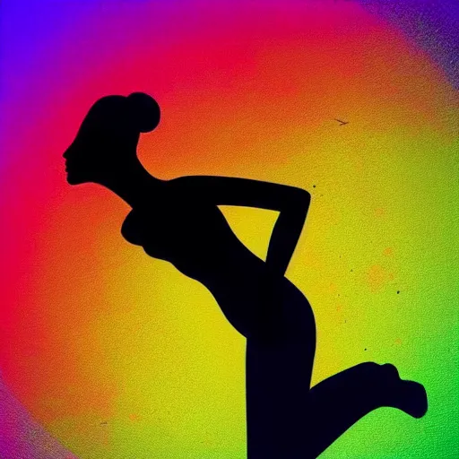 Image similar to trippy silhouette of dancing woman, by justin guse and luke brown and justin bonnet, details, instagram digital, artstation