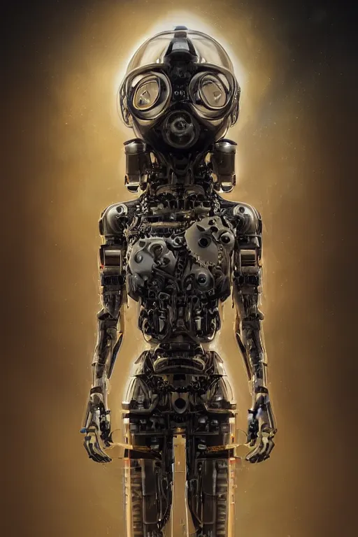 Image similar to a beautiful ultra detailed fine art portrait of a futuristic mechanical cybernetic firefighter cyborg, by tom bagshaw and anna dittman, studio lighting, firefighter, golden ratio composition, 3 5 mm lens, cybernetic scifi, deep depth of field, artstation, 8 k