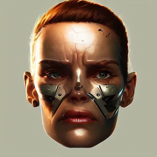 Image similar to face icon stylized minimalist terminator dark fate, loftis, cory behance hd by jesper ejsing, by rhads, makoto shinkai and lois van baarle, ilya kuvshinov, rossdraws global illumination